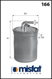 MISFAT M518 FILTRE A CARBURANT POUR VW, AUDI, SEAT, SKODA 1.4 TDI, 1.6 TDI