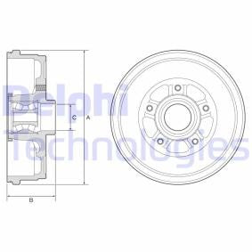 DELPHI BFR611 TAMBOUR DE FREIN DACIA DUSTER (HS_) 1.2 2013-2018