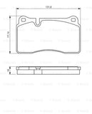 BOSCH 0 986 494 207 JEU DE 4 PLAQUETTES DE FREIN AVANT TOUAREG, AUDI A3, SEAT LEON