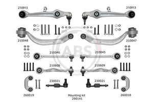 ABS 219902 KIT DE BRAS DE SUSPENSION AUDI A4 B6, A4 B7, A6, VW PASSAT B5