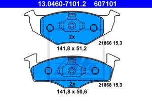 ATE 13.0460-7101.2 JEU DE 4 PLAQUETTES DE FREIN AV VOLKSWAGEN; SEAT