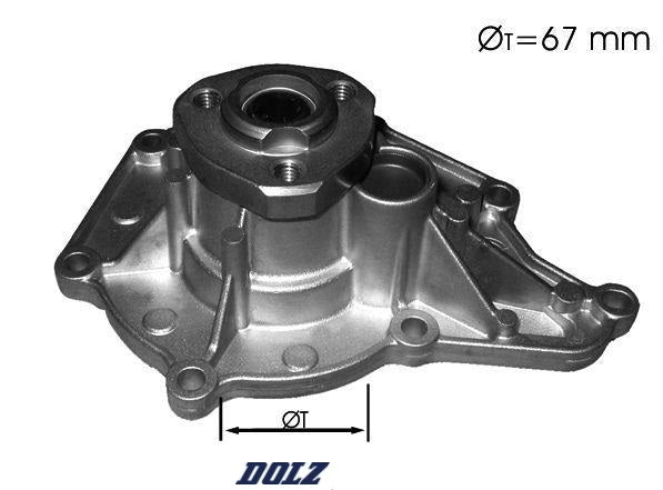 Pompe à Eau Pour Audi Q5, A6 C6, VW Touareg 3.0 TDI - Marque DOLZ - Référence DOL-A213 - Neuve