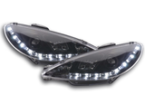 PH1023 PHARES DAYLIGHT AVEC FEUX DE JOUR POUR PEUGEOT 206 (TYPE S16) ANNÉE: 98- NOIR