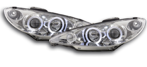 PH1030 PHARES ANGEL EYES PEUGEOT 206 TYPE S16 99- AN. 02-05 CHROME