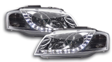 PH1042 PHARES DAYLIGHT À LED AVEC LOOK FEUX DE JOUR AUDI A3 8P/8PA AN. 03-07 CHROME